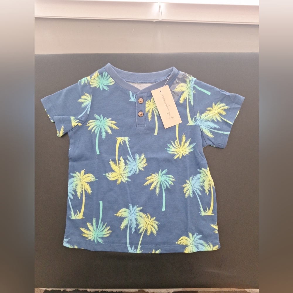 First Impressions Short Sleeve Baby Boy Palm T-Shirt Size 24 months